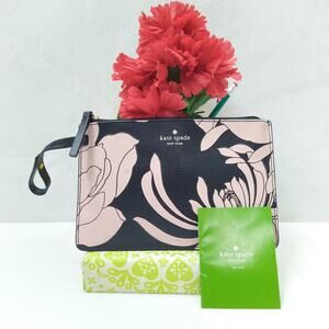 Kate Spade New York Multicolor Leather Floral Zipper Closure Coin Wallet